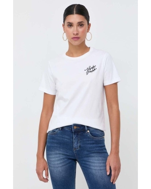 Silvian Heach t-shirt bawełniany kolor biały