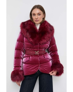 Marciano Guess kurtka damska kolor bordowy zimowa