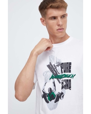 Reebok Classic t-shirt bawełniany Basketball kolor biały z nadrukiem