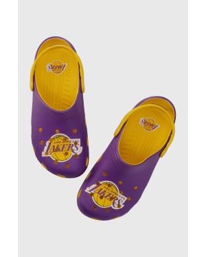 Crocs klapki NBA Los Angeles Lakers Classic Clog kolor fioletowy 208650