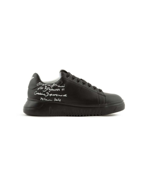 Emporio Armani sneakersy skórzane kolor czarny X3X024 XN894 A120