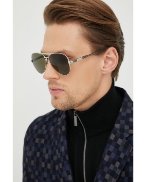Gucci okulary przeciwsłoneczne męskie kolor srebrny