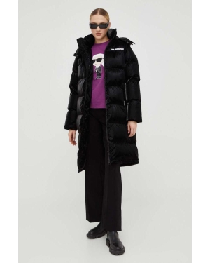 Karl Lagerfeld kurtka damska kolor czarny zimowa