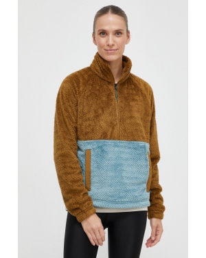 Marmot bluza sportowa Homestead Fleece damska kolor brązowy wzorzysta