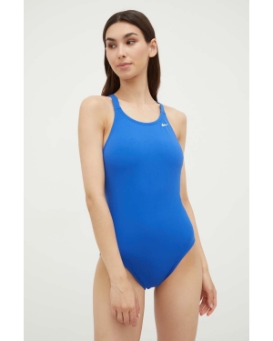 Nike jednoczęściowy strój kąpielowy kolor niebieski miękka miseczka