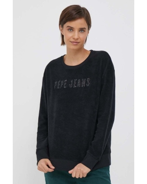 Pepe Jeans bluza damska kolor czarny z aplikacją