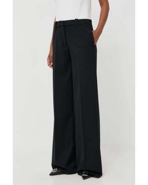Pinko spodnie z domieszką wełny kolor czarny proste high waist 102107.A18F