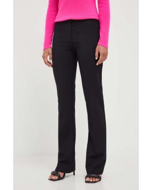 Pinko spodnie z domieszką wełny kolor czarny proste high waist 102204.A18F