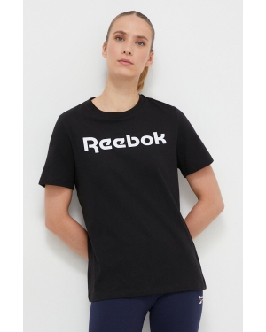 Reebok t-shirt bawełniany kolor czarny