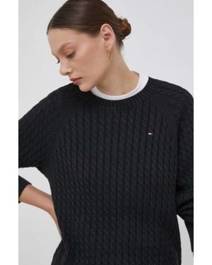 Tommy Hilfiger sweter bawełniany kolor czarny WW0WW39906