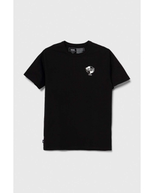 Vans t-shirt bawełniany kolor czarny z nadrukiem