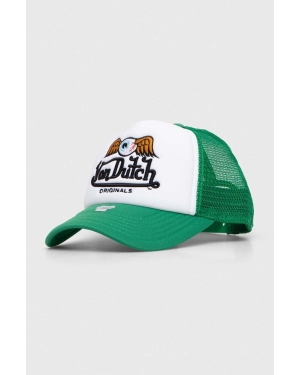 Von Dutch czapka z daszkiem kolor zielony z aplikacją