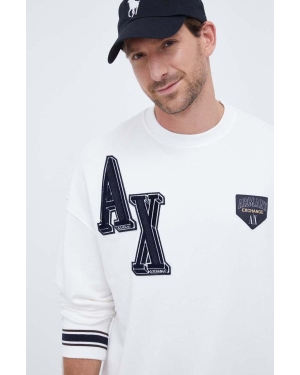 Armani Exchange bluza męska kolor biały z aplikacją