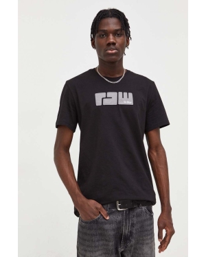 G-Star Raw t-shirt bawełniany kolor czarny z aplikacją