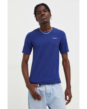 G-Star Raw t-shirt męski kolor niebieski gładki