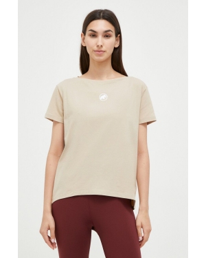 Mammut t-shirt Seon damski kolor beżowy