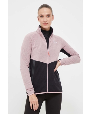 Salewa bluza sportowa Paganella kolor różowy gładka 00-0000027925