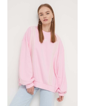 adidas Originals bluza bawełniana damska kolor różowy z aplikacją