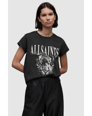 AllSaints t-shirt bawełniany TRINITY ANNA TEE kolor czarny