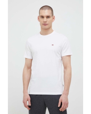 Napapijri t-shirt bawełniany Salis kolor biały gładki NP0A4H8D0021