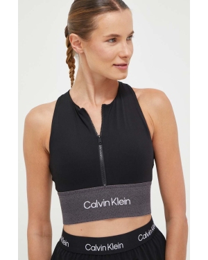 Calvin Klein Performance biustonosz sportowy kolor czarny gładki