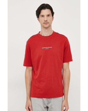 North Sails t-shirt bawełniany kolor czerwony z nadrukiem