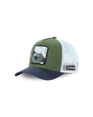 Capslab czapka Naruto kolor zielony z aplikacją