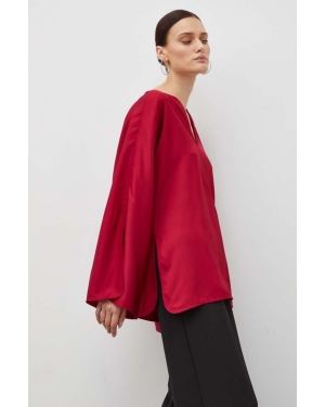 By Malene Birger bluzka damska kolor czerwony gładka