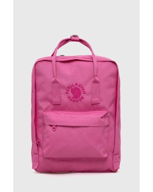 Fjallraven plecak Re-Kanken kolor różowy duży gładki