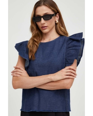 Answear Lab bluzka bawełniana X kolekcja limitowana NO SHAME kolor niebieski gładka