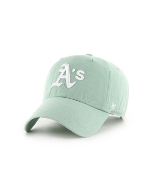 47 brand czapka z daszkiem bawełniana MLB Oakland Athletics kolor zielony z aplikacją
