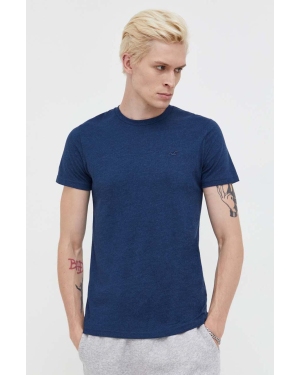 Hollister Co. t-shirt męski kolor granatowy melanżowy