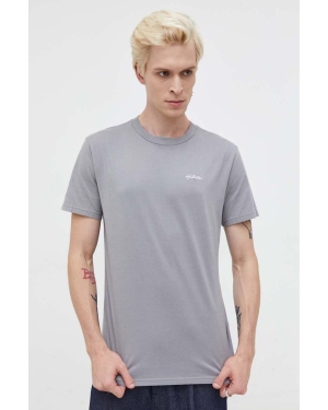 Hollister Co. t-shirt bawełniany kolor szary gładki