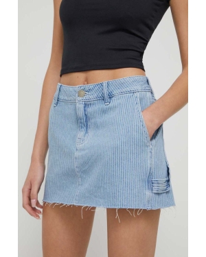 Hollister Co. spódnica jeansowa kolor niebieski mini prosta