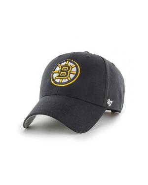 47brand Czapka NHL Boston Bruins kolor czarny z aplikacją H-MVP01WBV-BK