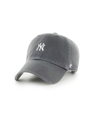 47brand czapka z daszkiem bawełniana MLB New York Yankees kolor szary z aplikacją