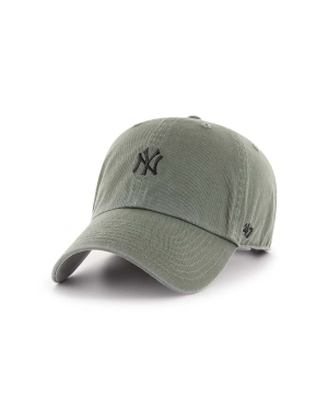 47brand czapka z daszkiem bawełniana MLB New York Yankees kolor zielony z aplikacją
