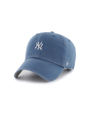 47brand czapka z daszkiem bawełniana MLB New York Yankees kolor niebieski z aplikacją B-BSRNR17GWS-TB