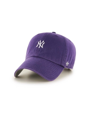 47brand czapka z daszkiem bawełniana MLB New York Yankees kolor fioletowy z aplikacją B-BSRNR17GWS-PP