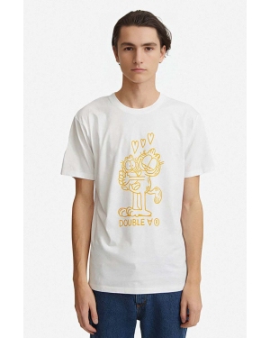 Wood Wood t-shirt bawełniany X Garfield Ace kolor biały z nadrukiem 30045703.2222-WHITE