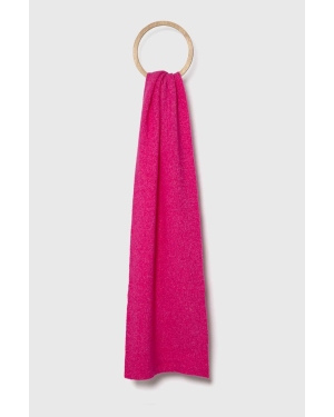 Samsoe Samsoe szalik wełniany kolor różowy melanżowy