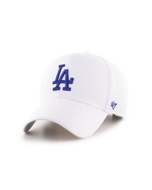 47brand Czapka MLB Los Angeles Dodgers kolor biały z aplikacją B-MVP12WBV-WHC