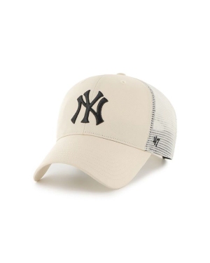 47brand Czapka MLB New York Yankees kolor beżowy z aplikacją B-BRANS17CTP-NTB