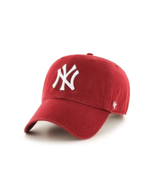 53brand czapka z daszkiem bawełniana MLB New York Yankees kolor czerwony z aplikacją B-RGW17GWS-RZ