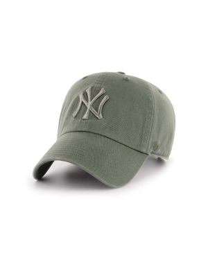 47brand czapka z daszkiem bawełniana MLB New York Yankees kolor zielony z aplikacją
