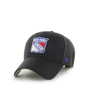 47brand czapka z daszkiem bawełniana NHL New York Rangers kolor czarny z aplikacją H-MVP13WBV-BKB