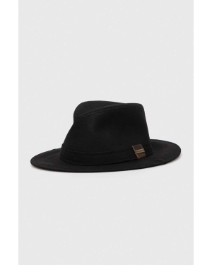 Barbour kapelusz Vintage Wax Bushman kolor czarny bawełniany