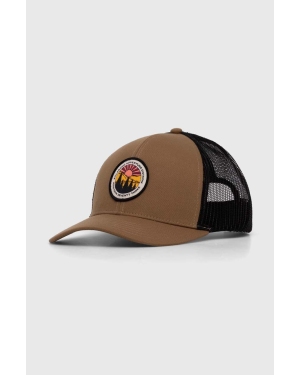 Billabong czapka z daszkiem kolor brązowy z aplikacją