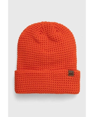 Billabong czapka kolor pomarańczowy z grubej dzianiny