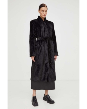 Bruuns Bazaar płaszcz damski kolor czarny przejściowy